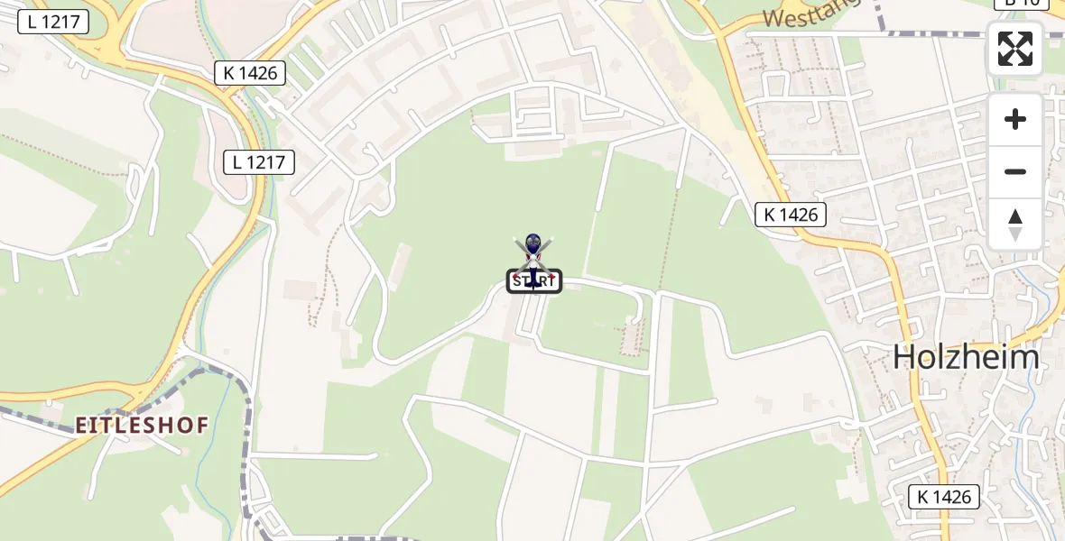 Flugroute Polizeihubschrauber Göppingen - Göppingen, 28 August 2026, 16:03