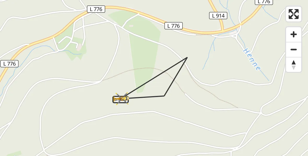 Flugroute Rettungshubschrauber Schmallenberg - Schmallenberg, 28 August 2026, 16:26