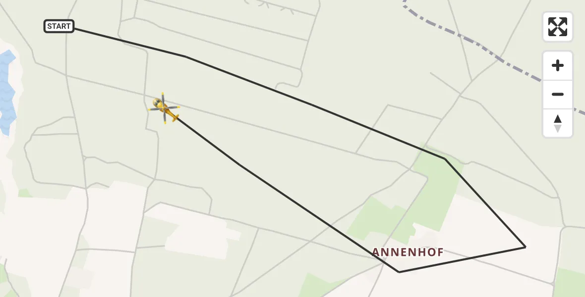 Flugroute Rettungshubschrauber Bad Saarow - Bad Saarow, 28 August 2026, 17:34