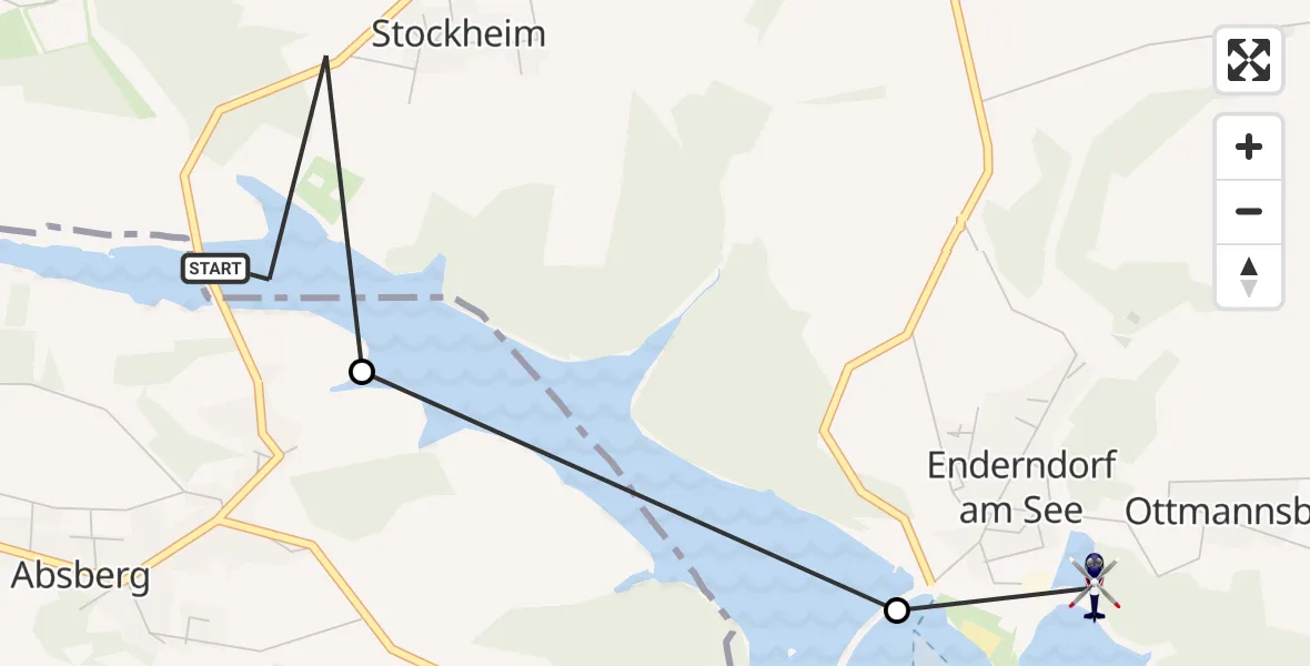 Flugroute Polizeihubschrauber Spalt - Spalt, 29 August 2026, 11:19