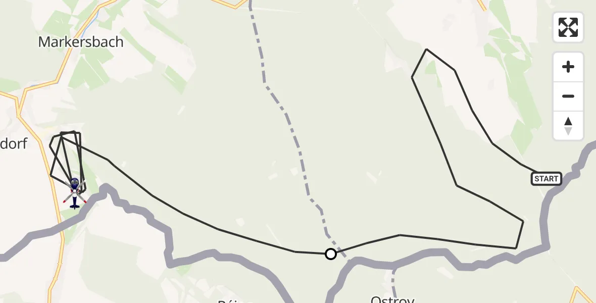 Flugroute Polizeihubschrauber Rosenthal-Bielatal - Bad Gottleuba-Berggießhübel, 29 August 2026, 12:59