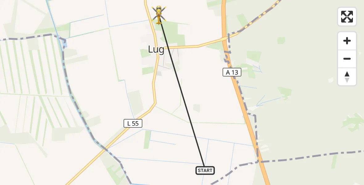 Flugroute Rettungshubschrauber Bronkow - Bronkow, 29 August 2026, 13:36