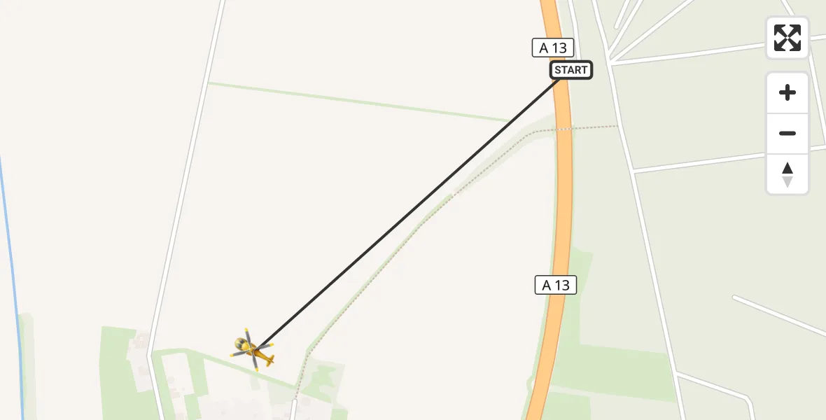 Flugroute Rettungshubschrauber Großräschen - Großräschen, 29 August 2026, 16:05
