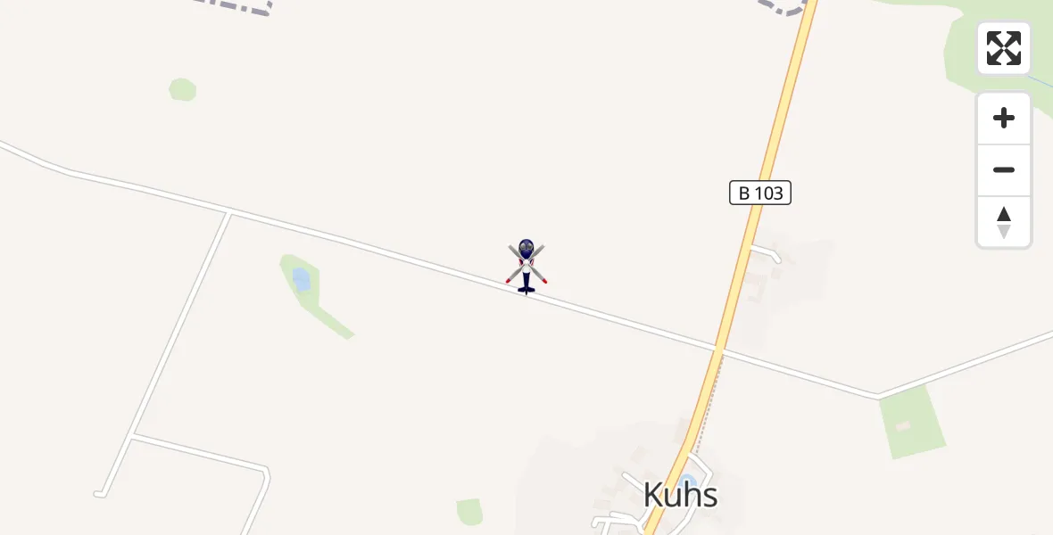 Flugroute Polizeihubschrauber Kuhs - Kuhs, 29 August 2026, 16:28
