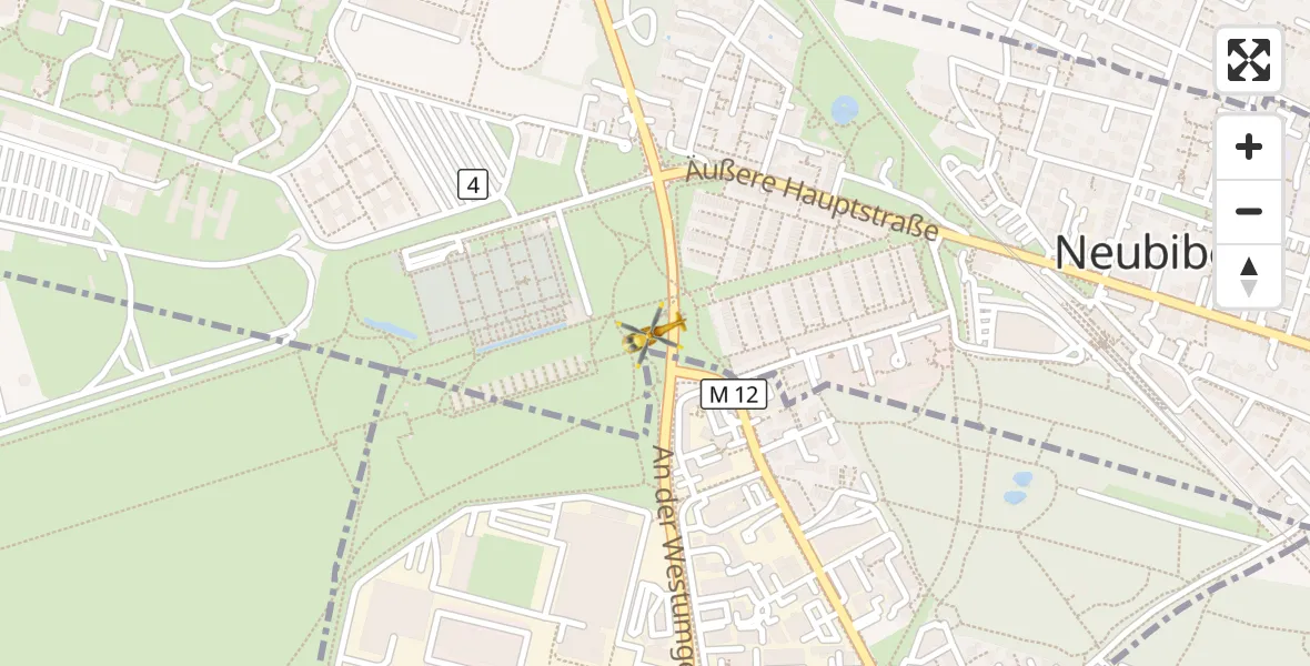 Flugroute Rettungshubschrauber Neubiberg - Neubiberg, 29 August 2026, 17:30