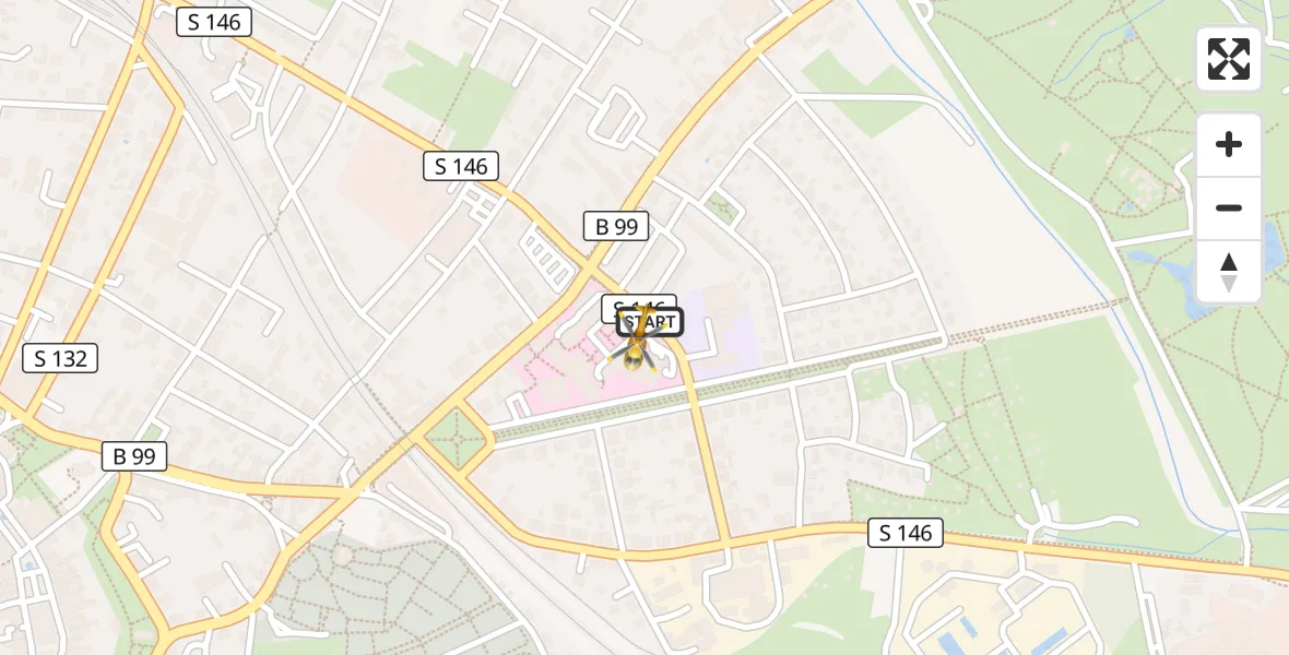 Flugroute Rettungshubschrauber Zittau - Zittau, 30 August 2026, 05:35