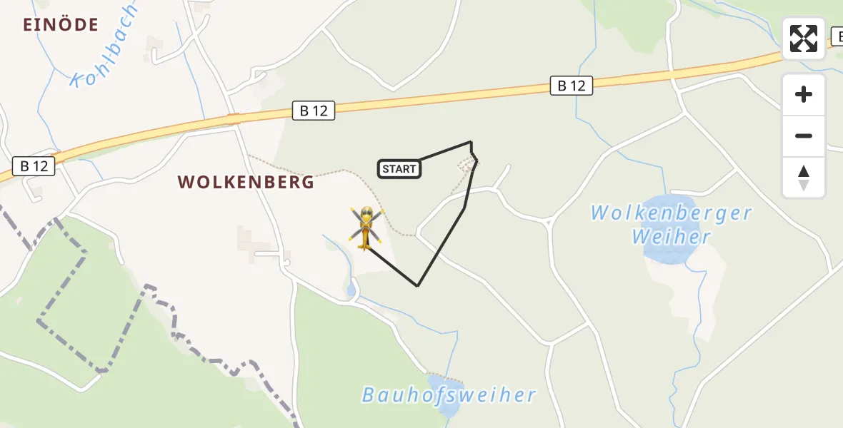 Flugroute Rettungshubschrauber Wildpoldsried - Wildpoldsried, 30 August 2026, 09:10
