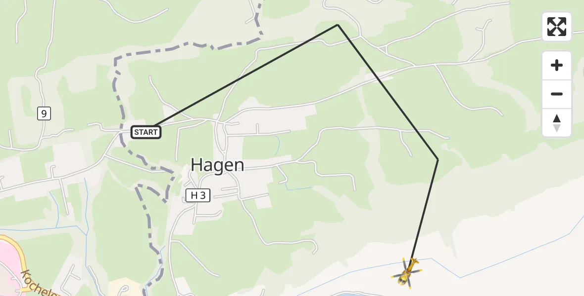 Flugroute Rettungshubschrauber Riegsee - Riegsee, 30 August 2026, 11:07