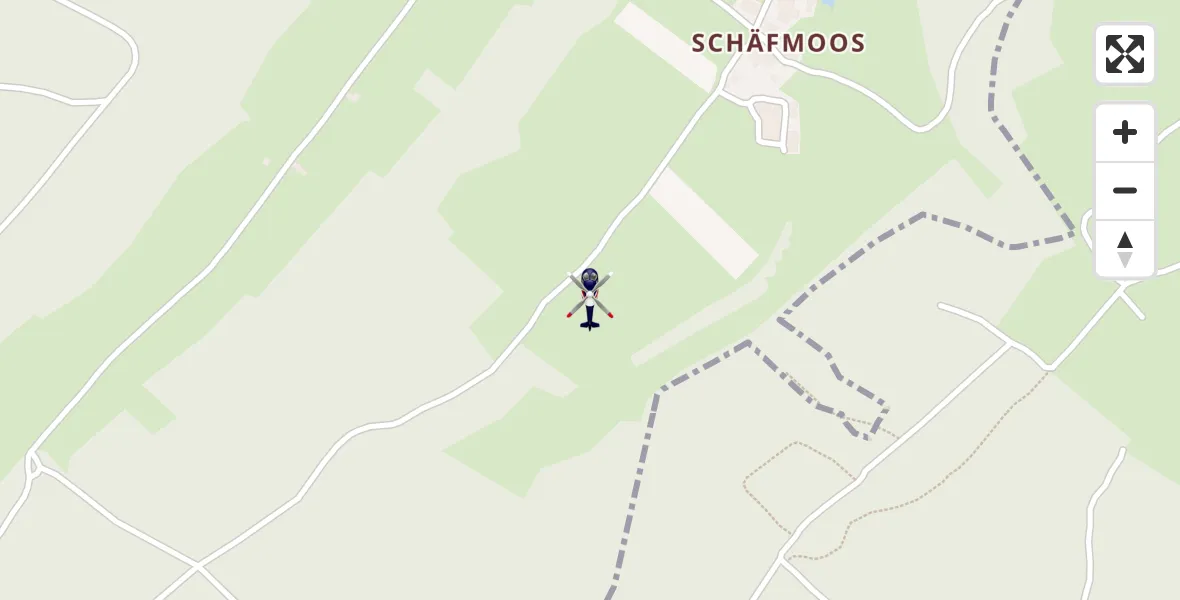 Flugroute Polizeihubschrauber Fuchstal - Fuchstal, 30 August 2026, 12:01