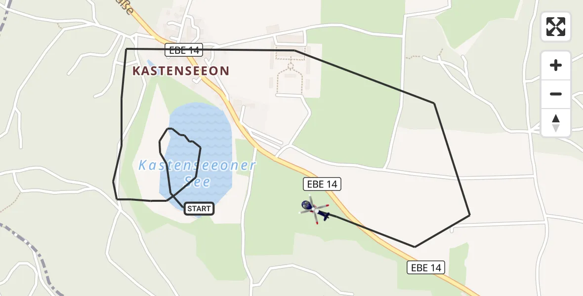 Flugroute Polizeihubschrauber Glonn - Glonn, 30 August 2026, 15:53
