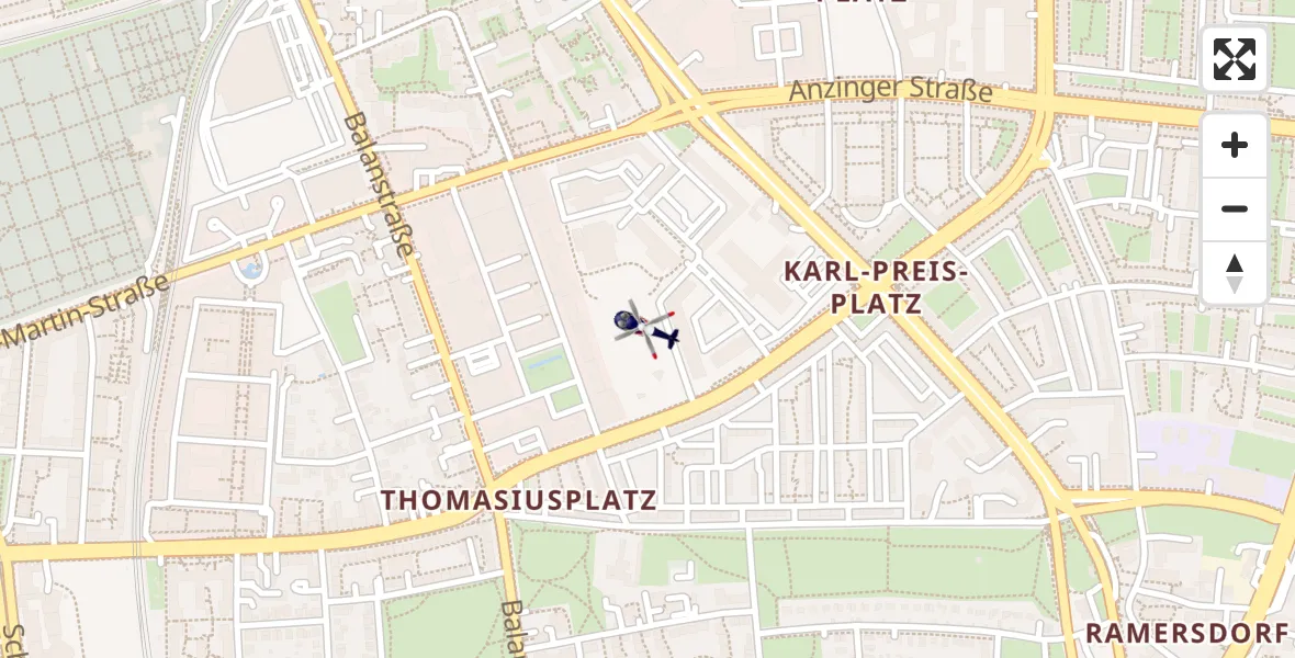 Flugroute Polizeihubschrauber München - München, 30 August 2026, 16:12
