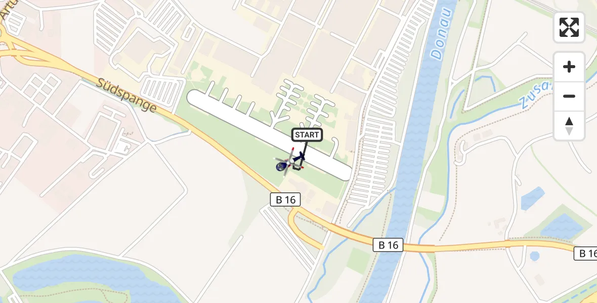 Flugroute Polizeihubschrauber Donauwörth Hubschrauberlandeplatz - Donauwörth Hubschrauberlandeplatz, 31 August 2026, 12:24