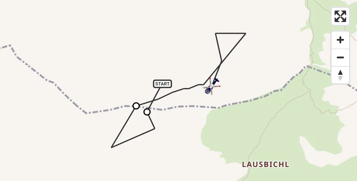Flugroute Polizeihubschrauber Ettaler Forst - Ettaler Forst, 31 August 2026, 14:45