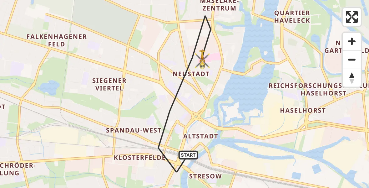 Flugroute Rettungshubschrauber Berlin - Berlin, 31 August 2026, 15:03