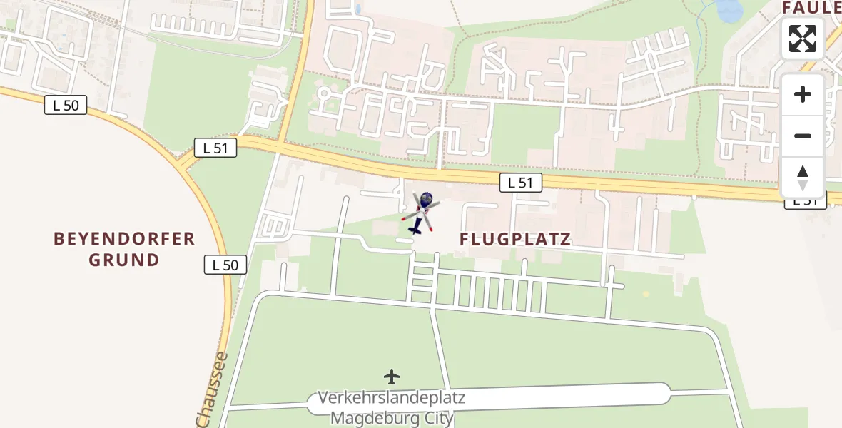 Flugroute Polizeihubschrauber Magdeburg - Magdeburg, 31 August 2026, 16:41