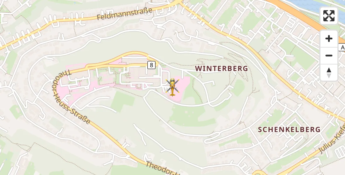 Flugroute Rettungshubschrauber Saarbrücken - Saarbrücken, 31 August 2026, 17:52