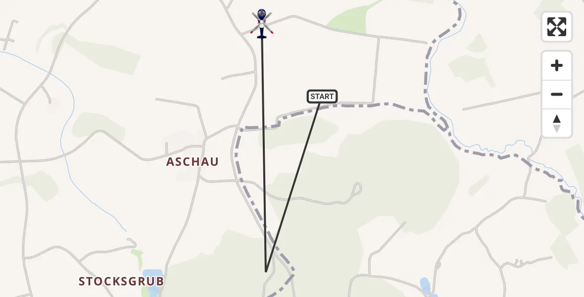 Flugroute Polizeihubschrauber Rettenbach - Rettenbach, 31 August 2026, 21:32