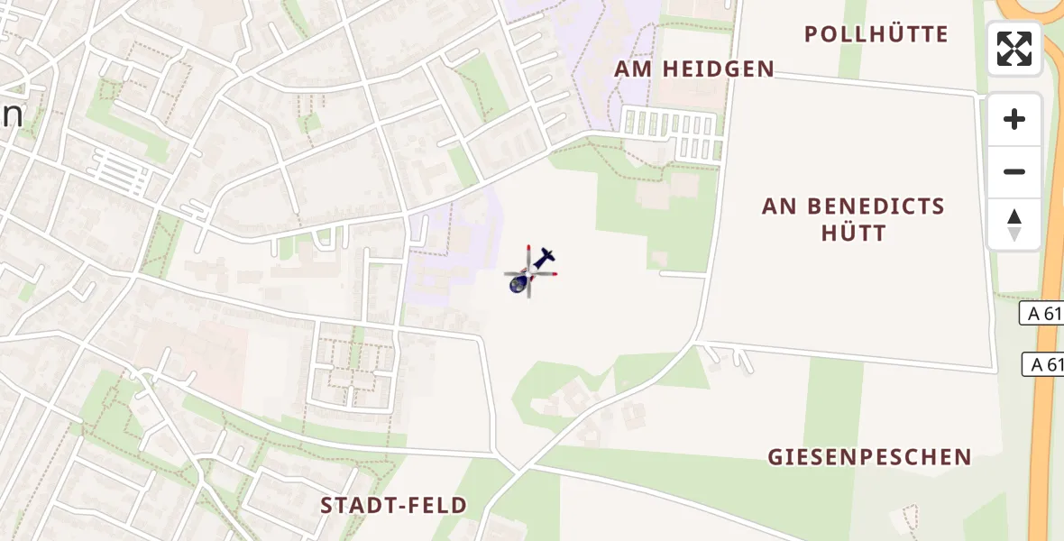 Flugroute Polizeihubschrauber Viersen - Viersen, 31 August 2026, 22:35