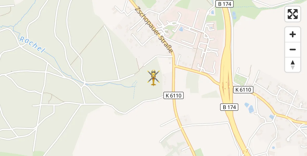 Flugroute Rettungshubschrauber Chemnitz - Chemnitz, 01 September 2026, 07:16