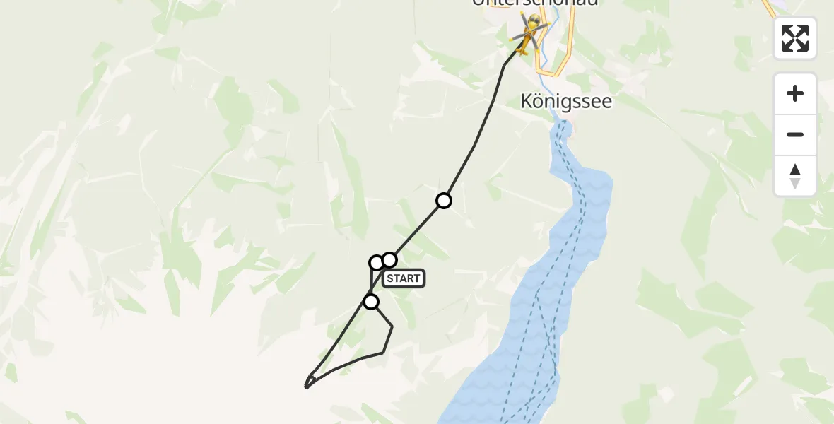Flugroute Rettungshubschrauber Schönau a.Königssee - Schönau a.Königssee, 01 September 2026, 10:16