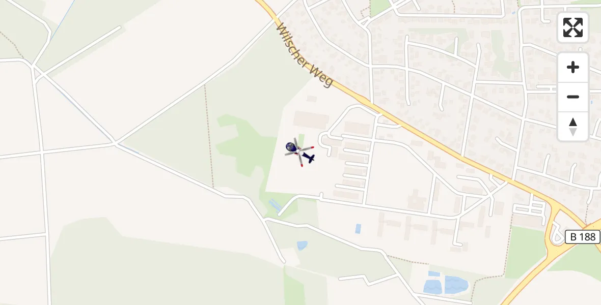 Flugroute Polizeihubschrauber Gifhorn Bundespolizei Hubschrauberlandeplatz - Gifhorn Bundespolizei Hubschrauberlandeplatz, 01 September 2026, 12:15