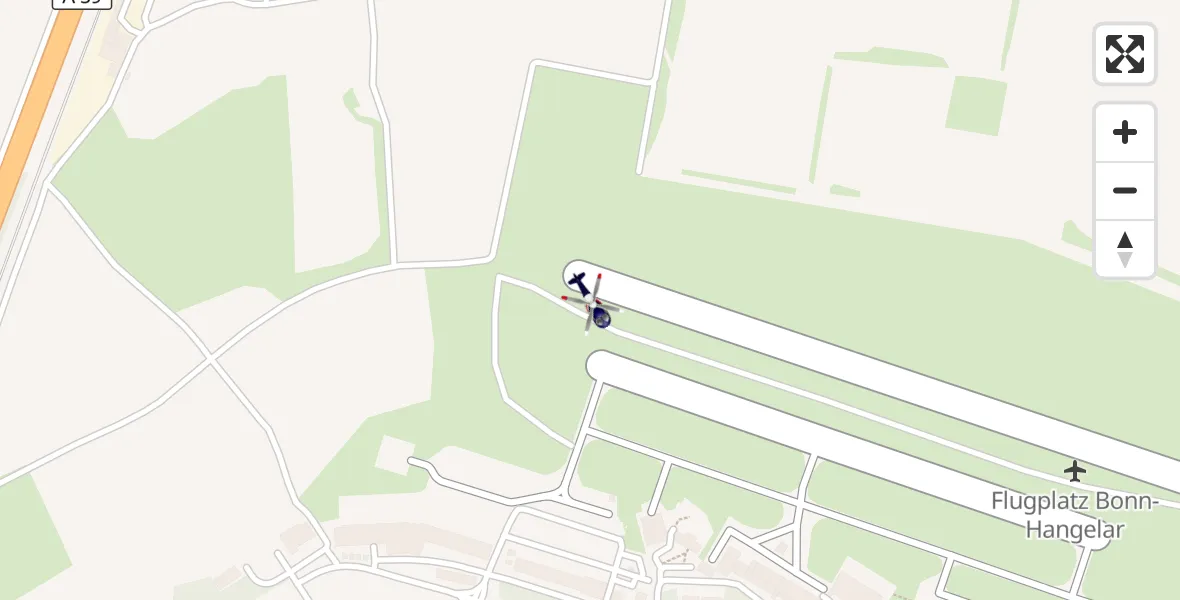 Flugroute Polizeihubschrauber Bonn-Hangelar Flugplatz - Bonn-Hangelar Flugplatz, 01 September 2026, 12:19