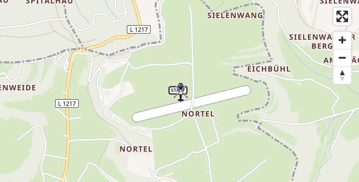 Flugroute Polizeihubschrauber Gruibingen-Nortel Flugplatz - Gruibingen-Nortel Flugplatz, 01 September 2026, 12:20
