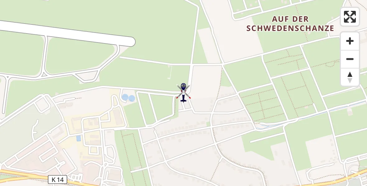 Flugroute Polizeihubschrauber Erfurt - Erfurt, 01 September 2026, 15:05