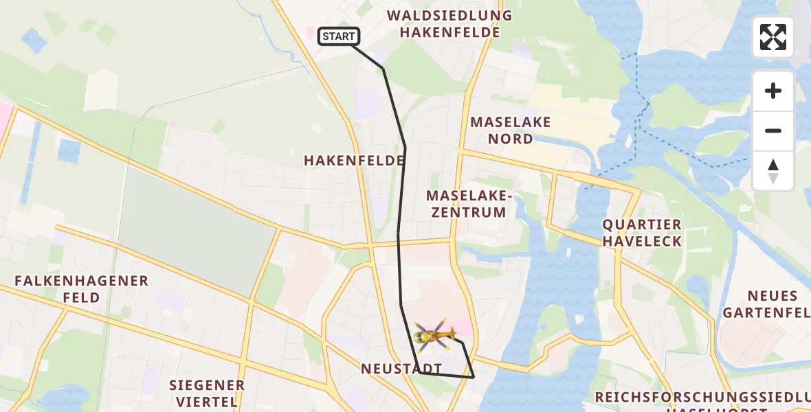 Flugroute Rettungshubschrauber Berlin - Berlin, 01 September 2026, 16:42
