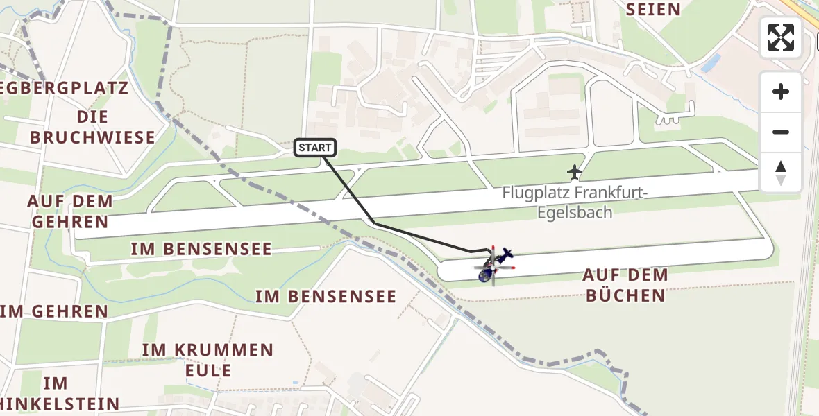 Flugroute Polizeihubschrauber Flughafen Frankfurt-Egelsbach - Flughafen Frankfurt-Egelsbach, 01 September 2026, 17:01