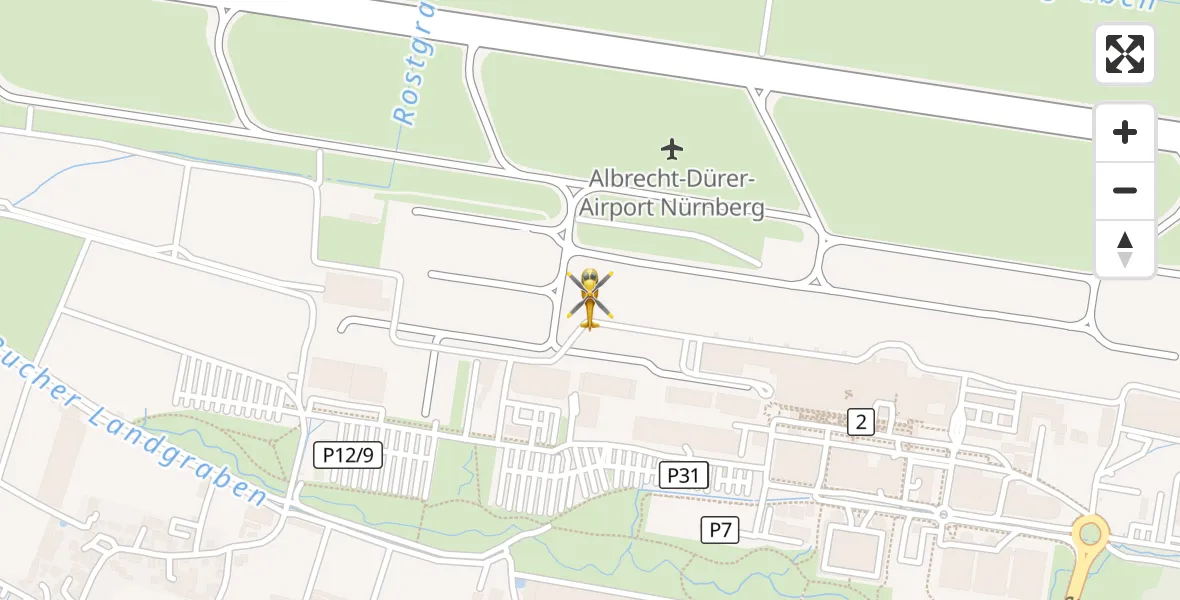Flugroute Ambulanzhubschrauber Flughafen Nuremberg - Flughafen Nuremberg, 01 September 2026, 17:09