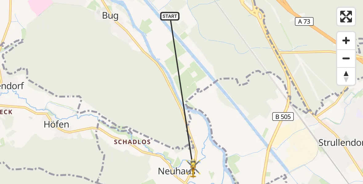 Flugroute Rettungshubschrauber Bamberg - Pettstadt, 01 September 2026, 17:10