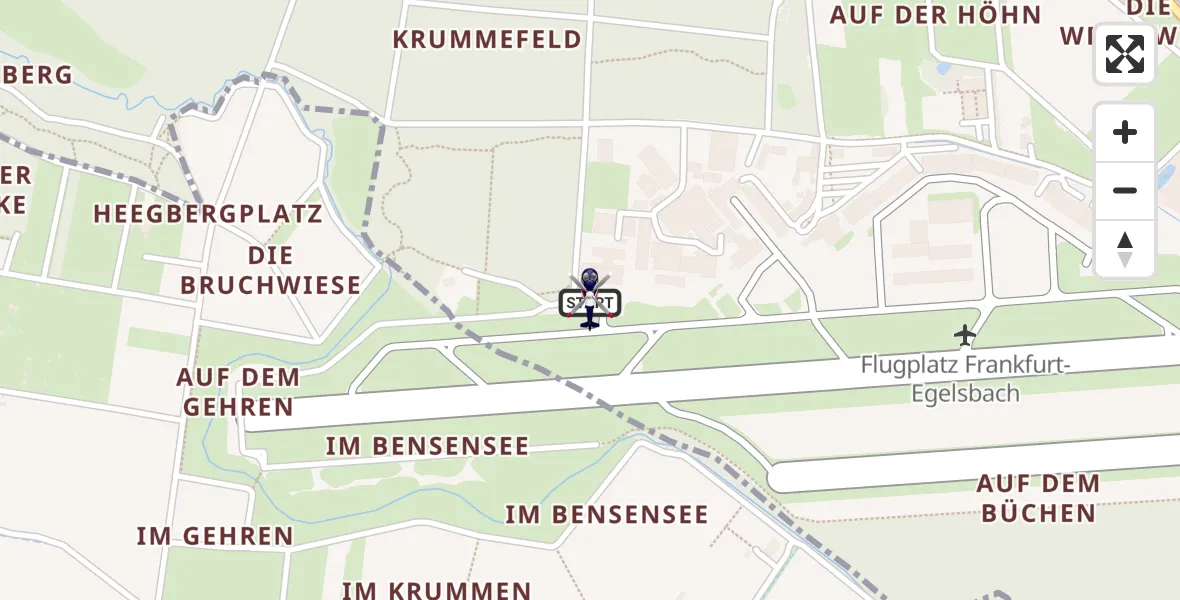 Flugroute Polizeihubschrauber Flughafen Frankfurt-Egelsbach - Flughafen Frankfurt-Egelsbach, 01 September 2026, 17:17