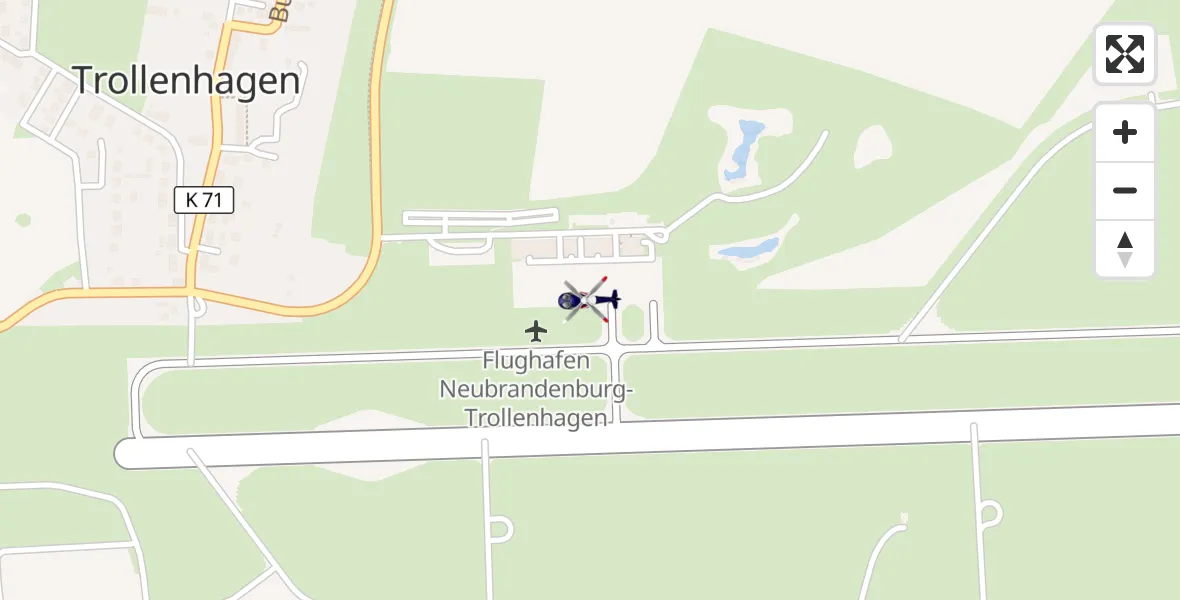 Flugroute Polizeihubschrauber Neubrandenburg Trollenhagen Flughafen - Neubrandenburg Trollenhagen Flughafen, 02 September 2026, 05:27
