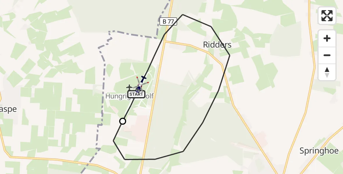 Flugroute Polizeihubschrauber Itzehoe Hungriger Wolf Flugplatz - Itzehoe Hungriger Wolf Flugplatz, 02 September 2026, 08:53