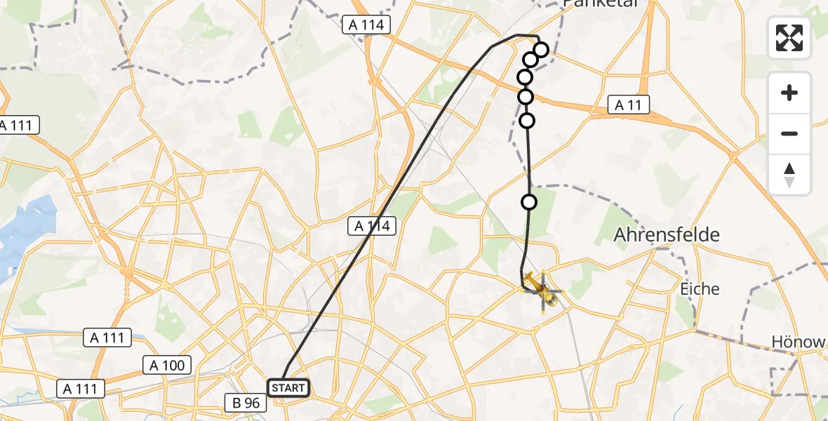 Flugroute Rettungshubschrauber Berlin - Berlin, 02 September 2026, 09:36