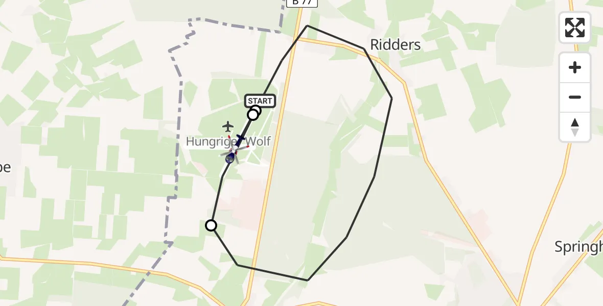Flugroute Polizeihubschrauber Hohenlockstedt - Itzehoe Hungriger Wolf Flugplatz, 02 September 2026, 10:25