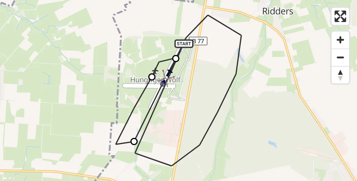 Flugroute Polizeihubschrauber Hohenlockstedt - Itzehoe Hungriger Wolf Flugplatz, 02 September 2026, 10:33