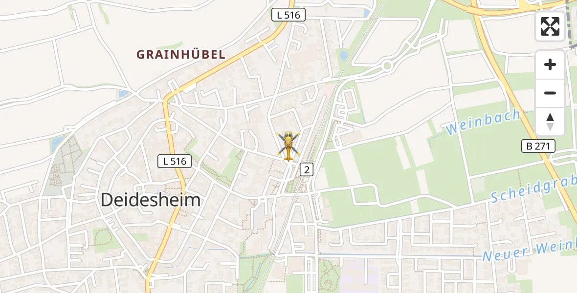 Flugroute Rettungshubschrauber Deidesheim - Deidesheim, 02 September 2026, 16:21