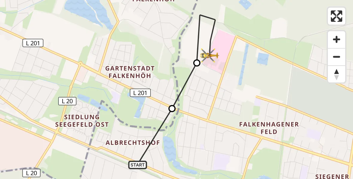 Flugroute Rettungshubschrauber Berlin - Berlin, 02 September 2026, 16:40