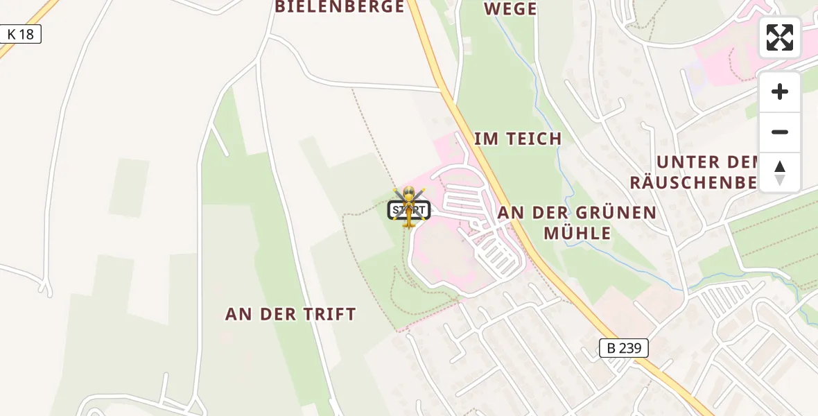 Flugroute Rettungshubschrauber Höxter - Höxter, 03 September 2026, 07:36