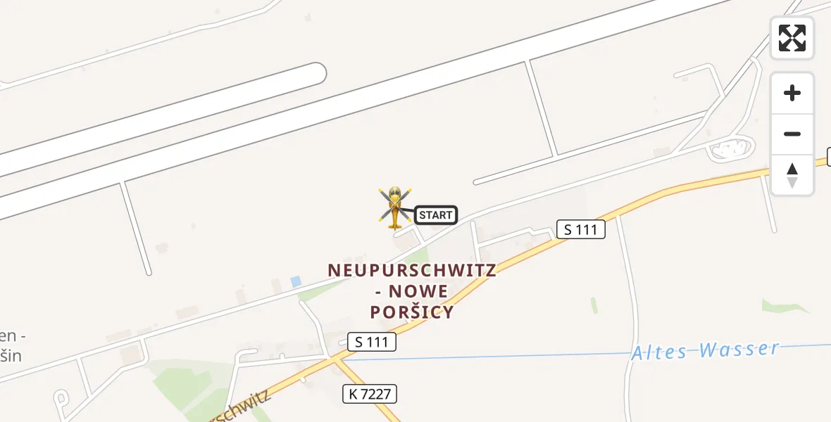 Flugroute Rettungshubschrauber Bautzen Flugplatz - Bautzen Flugplatz, 03 September 2026, 08:55