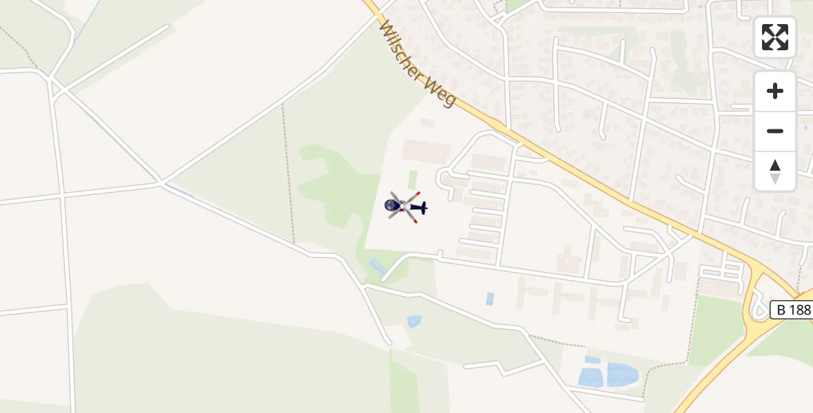 Flugroute Polizeihubschrauber Gifhorn Bundespolizei Hubschrauberlandeplatz - Gifhorn Bundespolizei Hubschrauberlandeplatz, 03 September 2026, 10:36