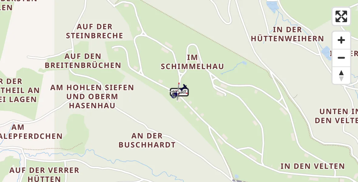 Flugroute Polizeihubschrauber Engelskirchen - Engelskirchen, 03 September 2026, 12:06