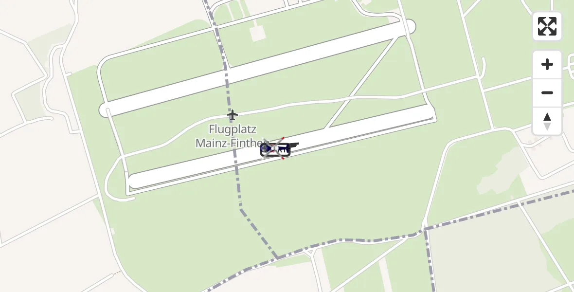 Flugroute Polizeihubschrauber Mainz-Finthen Flugplatz - Mainz-Finthen Flugplatz, 03 September 2026, 13:22