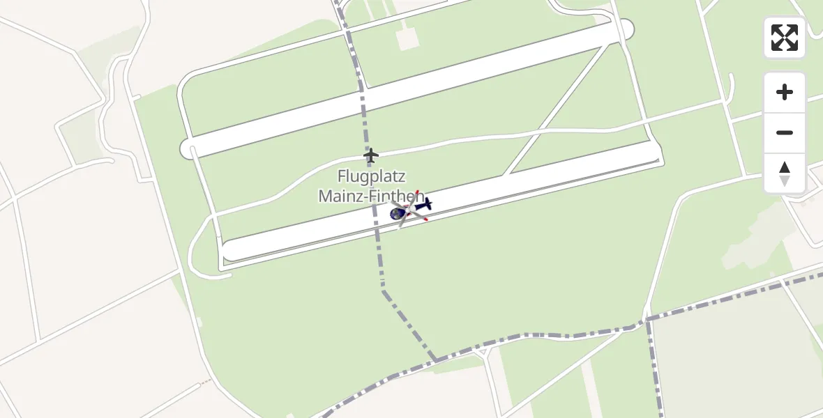 Flugroute Polizeihubschrauber Mainz-Finthen Flugplatz - Mainz-Finthen Flugplatz, 03 September 2026, 13:34