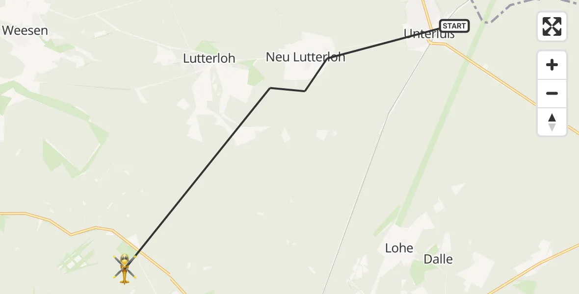 Flugroute Rettungshubschrauber Südheide - Eschede, 03 September 2026, 13:43