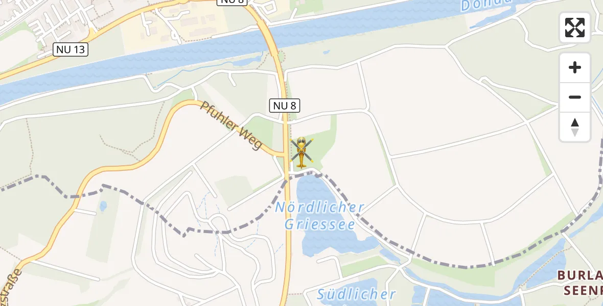 Flugroute Rettungshubschrauber Elchingen - Elchingen, 03 September 2026, 15:52