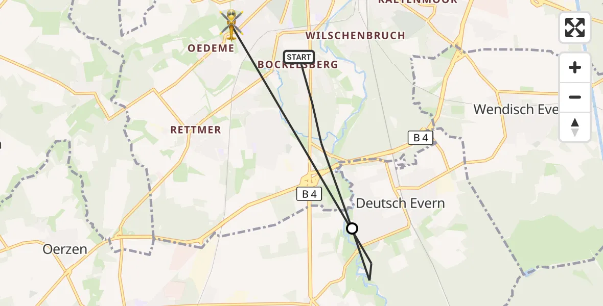 Flugroute Rettungshubschrauber Lüneburg - Lüneburg, 04 September 2026, 06:52