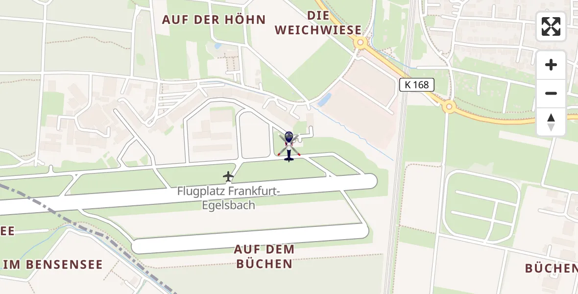 Flugroute Polizeihubschrauber Flughafen Frankfurt-Egelsbach - Flughafen Frankfurt-Egelsbach, 04 September 2026, 07:48